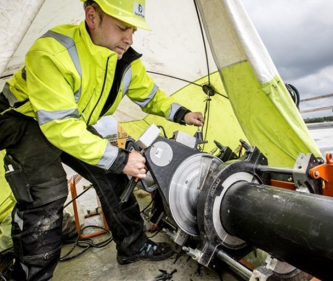 Montage rørsvejsning rør i plast Montage rørsvejsning rør i plast
