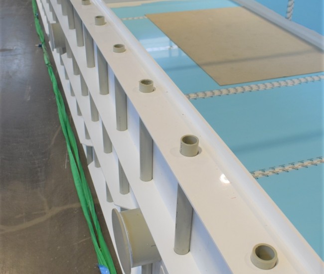 Detaljer stor pool bearbejdning og svejsning PE svejsning Detaljer stor pool bearbejdning og svejsning PE svejsning